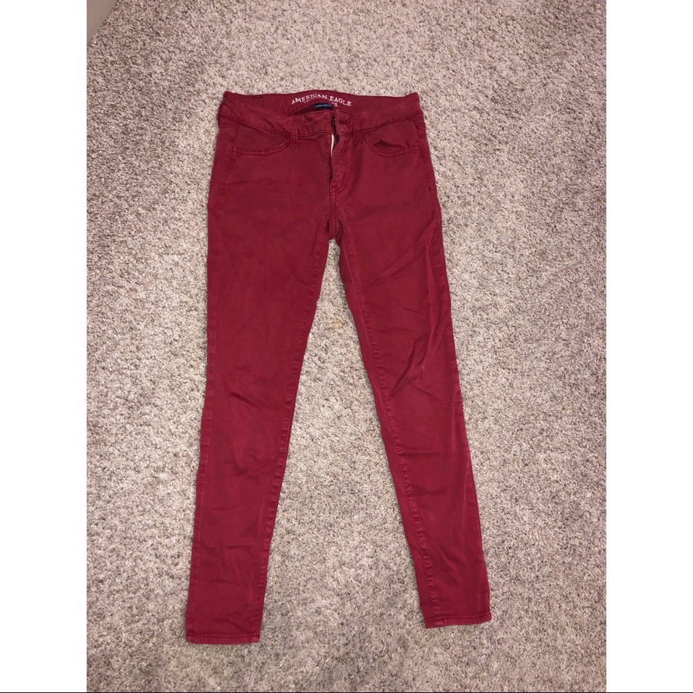 Cranberry AEO Jeggings